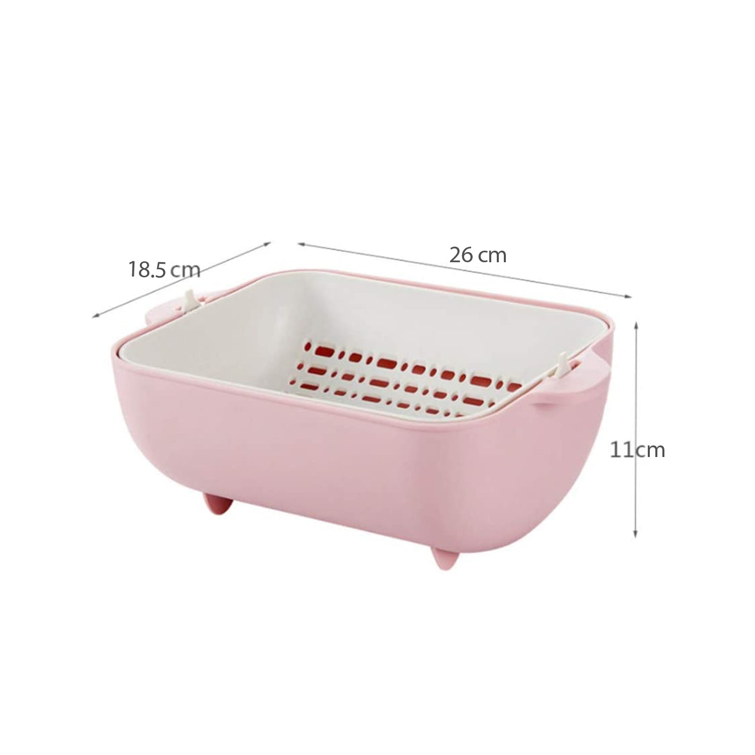 2717 Multifunctional BPA Free Double Layered Plastic Rotatable Strainer Bowl with Handles for Washing, Rinsing, Serving Vegetables & Fruits (Multicolor) 2717 Multifunctional BPA Free Double Layered Plastic Rotatable Strainer Bowl with Handles for Washing, Rinsing, Serving Vegetables & Fruits (Multicolor)